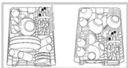 HOTPOINT-ARISTON LST 328 AHA - Ejmplos de cargo del cesto superior - 1