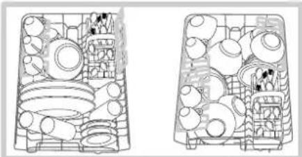 HOTPOINT-ARISTON LST 328 AHA - Esempi di caricamento cesto superiore - 1