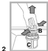 HOTPOINT-ARISTON LST 328 AHA - Limpar os filtros - 2