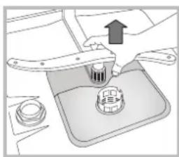 HOTPOINT-ARISTON LSFA+ 825 XHA - Limpar os braços aspersores - 2