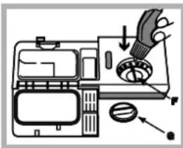 HOTPOINT-ARISTON LSFA+ 825 XHA - Measuring out the rinse aid - 1