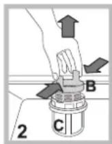 HOTPOINT-ARISTON LSFA+ 825 XHA - Limpar os filtros - 2