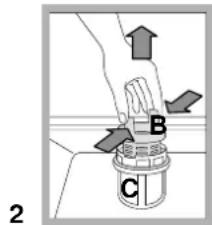 HOTPOINT-ARISTON LFSA+ 2174 A IX - Reinigung der Filtersiebe - 2