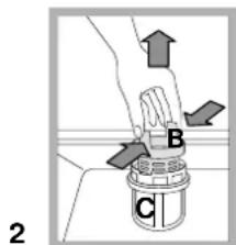 HOTPOINT-ARISTON LFSA+ 2174 A IX - Limpar os filtros - 2