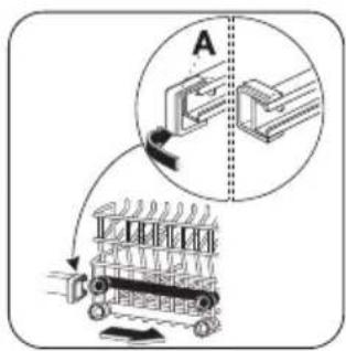 ZANUSSI ZDI112X - Réglage de la hauteur du panier supérieur - 2