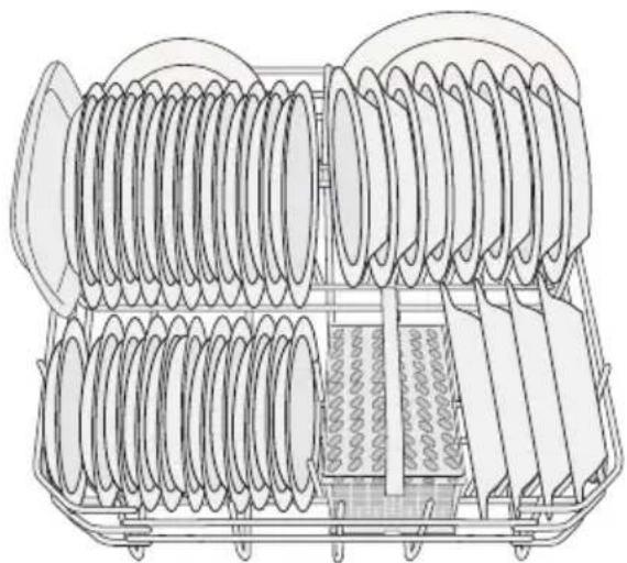 Pelgrim GVW552RVS - Full load: 12 standard place settings - 3