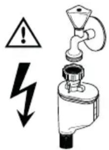 Pelgrim GVW552RVS - Water inlet hose with safety valve - 1