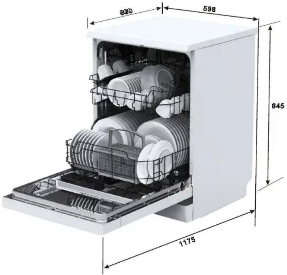 ETNA VWV549WIT - Dimensions d'encastrement - 1