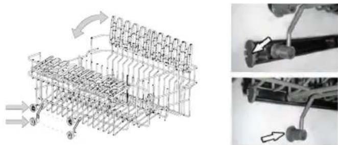 ETNA VW147BRVS - Adjusting the height of the upper basket - 1