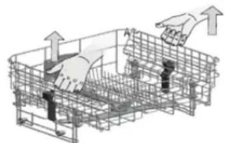 ETNA TI8022RVS - Hohenverstellung des oberen Korbs - 1