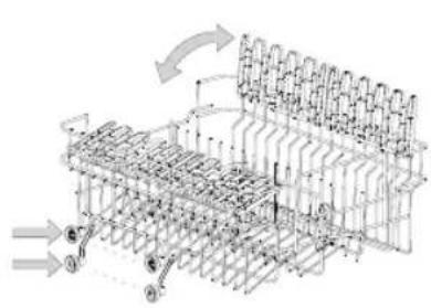 ETNA VW147ZIL - Adjusting the height of the upper basket - 1