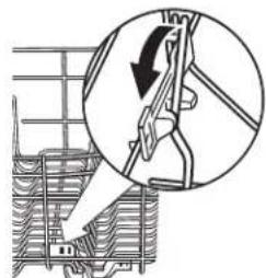 WHIRLPOOL WDT920SADM - Pour ajuster les tiges pliables: - 1