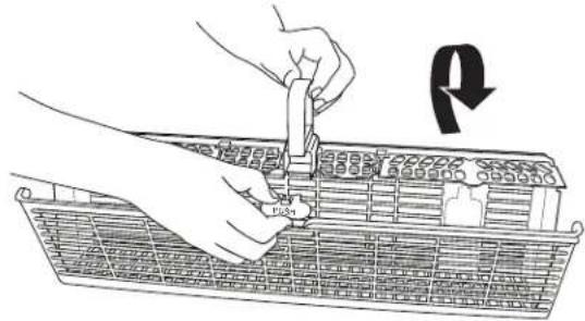 WHIRLPOOL WDT920SADM - To open the ANYWARE™ PLUS silverware basket: - 1