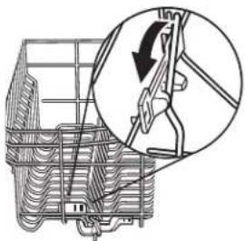 WHIRLPOOL WDF770SAFZ - Pour ajuster les tiges pliables : - 1