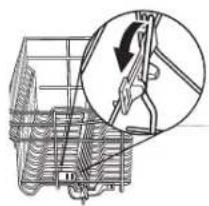 WHIRLPOOL WDF520PADM - To adjust the fold-down tines - 1