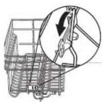 WHIRLPOOL WDF520PADM - Pour ajuster les tiges pliables: - 1