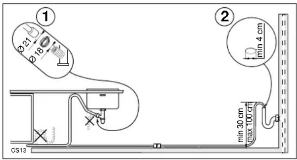 Pelgrim GVW945ONY - Water outlet hose connection - 1