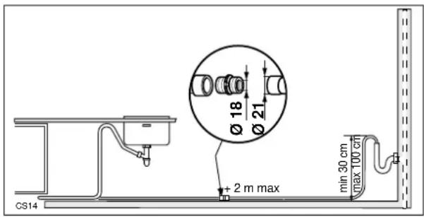 Pelgrim GVW945ONY - Water outlet hose connection - 2