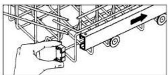 Pelgrim GVW830RVS - Réglage de la hauteur du panier supérieur - 1
