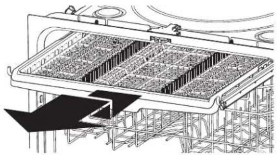 GE GDF570SGJBB - Pour retirer le 3e panier a plateau : - 1