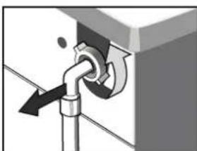 THOMSON WT 1408 E - Cistenie privodnej hadice a privodného filtra - 2