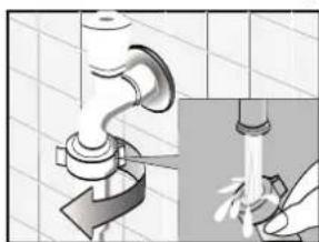 THOMSON WT 1408 E - Limpieza de la manguera de entrada y del filtro de entrada - 1