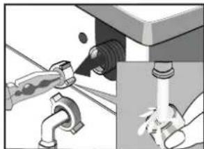 THOMSON WT 1408 E - Cleaning the inlet hose and the inlet filter - 3