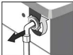 THOMSON WT 1408 E - Cleaning the inlet hose and the inlet filter - 2