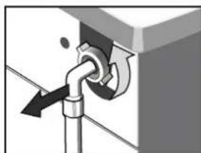 THOMSON WT 1408 E - Nettoyage du tuyau et du filtré d'arrivée d'eau - 2