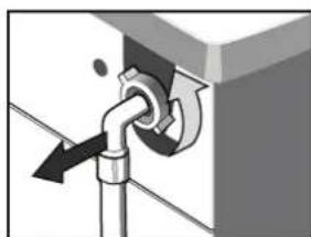 THOMSON WT 1407 E - Cleaning the inlet hose and the inlet filter - 2