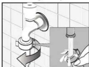 THOMSON WT 1407 E - Cleaning the inlet hose and the inlet filter - 1