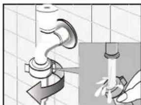 THOMSON WT 1407 E - Cistenie privodnej hadice a privodného filtra - 1
