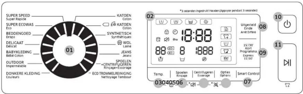 SAMSUNG AddWash WW80K6404QW - Bedienfeld - 1