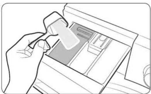 SAMSUNG AddWash WW80K6404QW - Wasmiddel in de wasmiddellade doen - 1