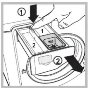 HOTPOINT-ARISTON Aqualtis AQ93D 49 EUA - Reinigung der Waschmittelschublade - 1