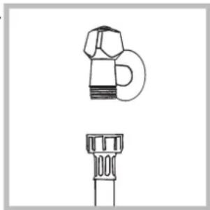 INDESIT IWD 71052 SL C ECO EU - Connecting the water inlet hose - 1