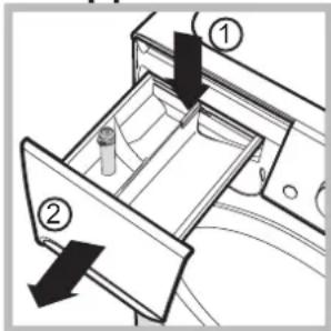 INDESIT XWC 81252 - Καθαρισμός του συρταριού απορρυπαντικών - 1