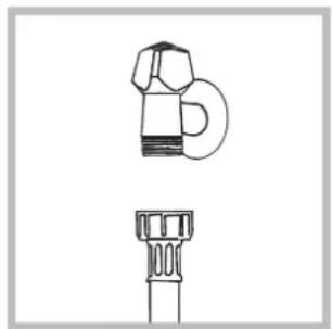 INDESIT XWC 71252 - Connecting the water inlet hose - 1