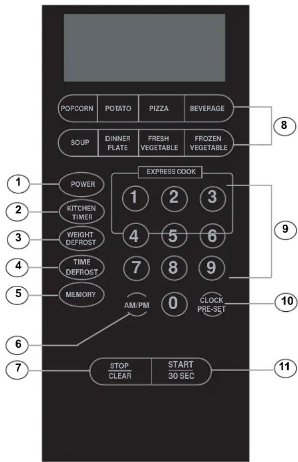 DANBY DMW077BLSDD - CONTROLS - 1