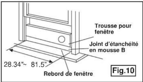 DANBY DPA085B1GB - INSTALLATION DANS UNE FENÊTRE À GUILLOTINE DOUBLE - 2