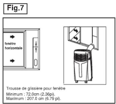 DANBY DPA085B1GB - INSTALLATION DE LA TROUSSE DE GLISSIÈRE POUR FENÊTRE - 3