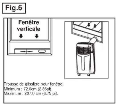 DANBY DPA085B1GB - INSTALLATION DE LA TROUSSE DE GLISSIÈRE POUR FENÊTRE - 2