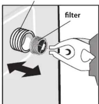 Exquisit WA 6012 A+ - CLEANING THE PUMP FILTER - 3