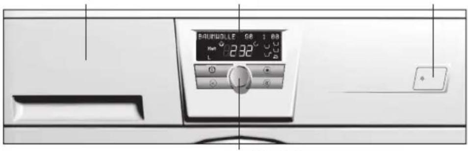 Exquisit WA 6012 A+ - Waschmittelkasten Display START/PAUSE-Knopf - 1