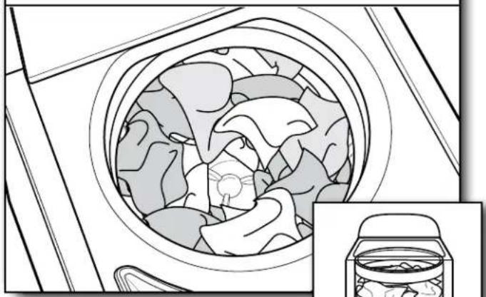 WHIRLPOOL WTW4915EW - Charger les vêtements dans la laveuse - 1