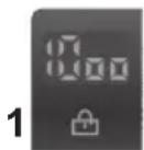 HOOVER WDXA42 365S - 1) KONTROLKA BLOKADY DRZWICZEK - 1