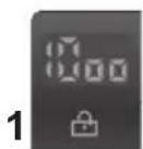 HOOVER WDXA42 365S - 1) KONTROLKA ZAMČENÁ DVÍRKA - 1