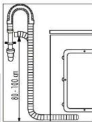 HAIER HW70B1426S - Drain hose to sewage pipe - 1