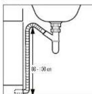 HAIER HW70B1426S - Ablauf-Schlauch im Waschbecken - 1