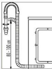 HAIER HW70B1426S - Collegamento del tubo di scarico allo scarico fognario - 1